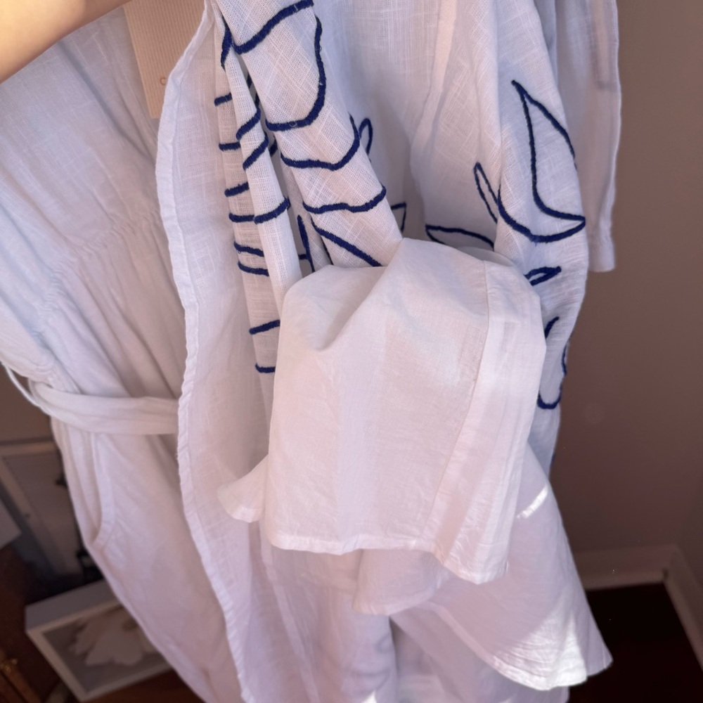 NWT Ciebon Eliza Embroidered A-Line Cotton Midi Dress in White Sz XL - Picture 13 of 16